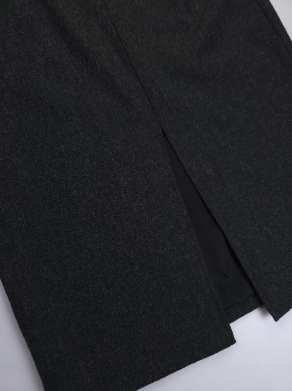 Classic Wool Long Black Pencil Skirt Sz 12 - Picture 9 of 11